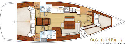 Segelyacht Oceanis 46 - 4-Kabinen-Version (Yachtcharter-Version)